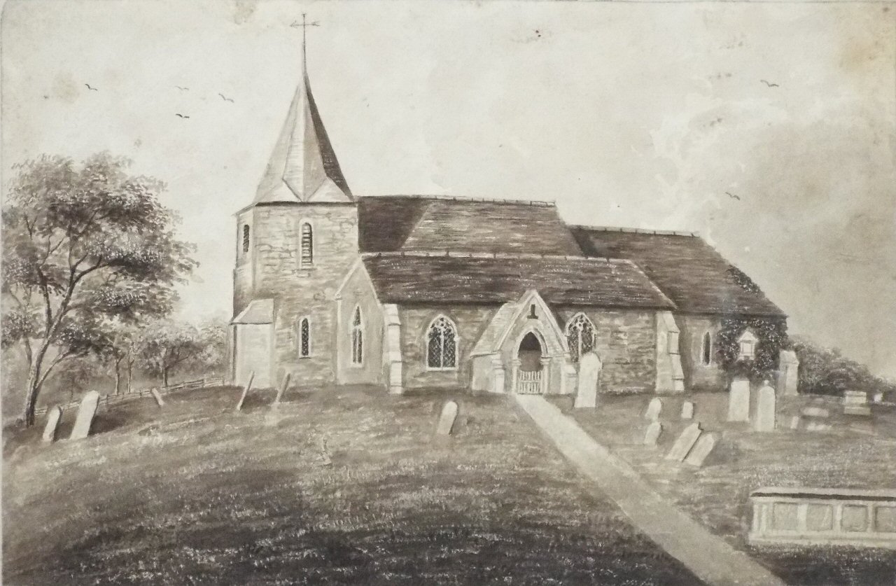 Ink & grey wash - Peasmarsh Church